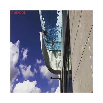 Folha de mergulho de vidro plexiglás fundido de janela acrílica transparente para mini piscina da AUPOOL