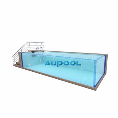 Balcão Jardim Rectângulo de aço inoxidável painel acrílico Janela piscina para jardim ao ar livre