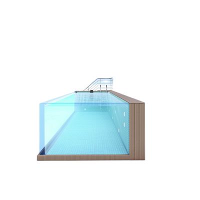 Esportes familiares piscina acima do solo com janela de painel acrílico e construção de aço inoxidável