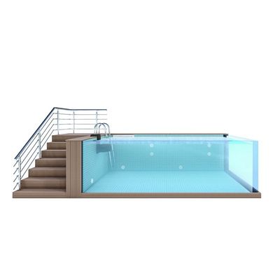 100 mm de alta transmissão de luz diafanalidade Aupool acima do solo piscina de fibra de vidro