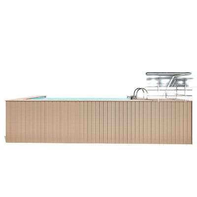 100 mm de alta transmissão de luz diafanalidade Aupool acima do solo piscina de fibra de vidro