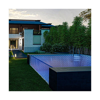Temporada de Natação Familiar Essencial Custom Transparente Plexiglás Acrílico Folha Piscina com bomba de ar