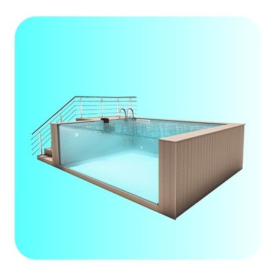 Piscina de contêiner com alta transmissão de luz 92,5% clara / transparente