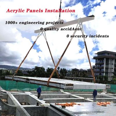 Piscina exterior de acrílico transparente com janela UV resistente personalizada e materiais