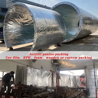 Piscina exterior de acrílico transparente com janela UV resistente personalizada e materiais