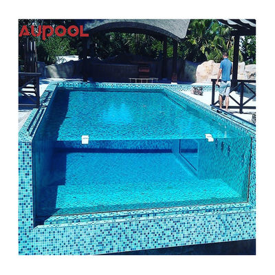 Filtro sem tubos montado na parede Piscina acrílica clara para piscinas de quintal personalizadas