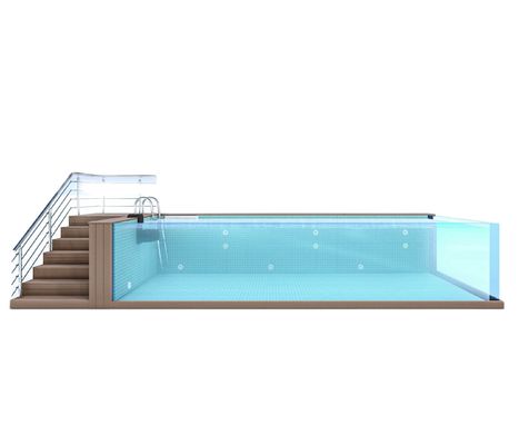 Piscina acrílica de lucite para estilo, durabilidade e funcionalidade