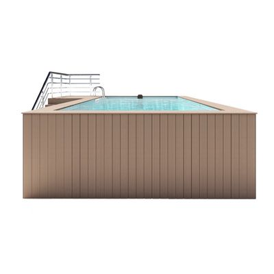 Tabuleiro de plástico de madeira acrílica cor Piscina privada de luxo para relaxar ao ar livre