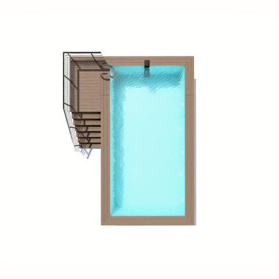 Tabuleiro de plástico de madeira acrílica cor Piscina privada de luxo para relaxar ao ar livre