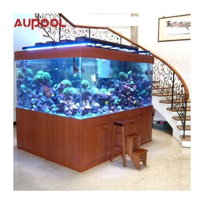 Parede de acrílico transparente para aquário de piscina Paisagem de jardim personalizada de espessura de 100 mm