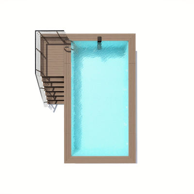 Piscinas de contêineres pré-fabricadas de chapas de aço compostas e FRP