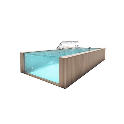 Piscina exterior pré-fabricada de fibra de vidro com alta transmissão de luz