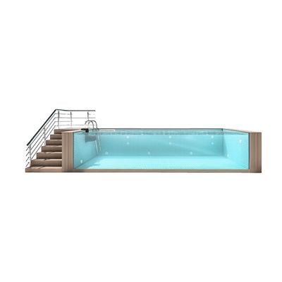 Piscina exterior pré-fabricada de fibra de vidro com alta transmissão de luz
