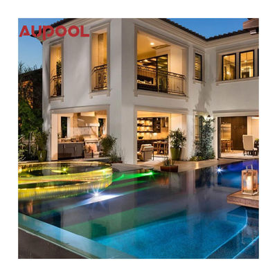 Muralha de piscina acrílica completa e durável Personalizavel Transparente e para piscina exterior