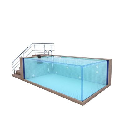 Piscina exterior acima do solo com montagem rápida e janela acrílica