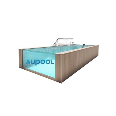 Balcão Jardim Aupool piscina infinita lap em plástico poliéster transparente