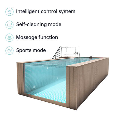 Balcão Jardim Aupool piscina infinita lap em plástico poliéster transparente