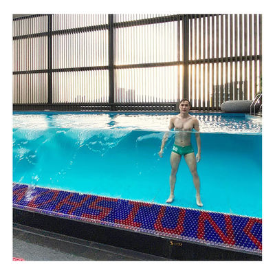 Piscina exterior acrílica de telhado moderno personalizado com parede transparente infinita