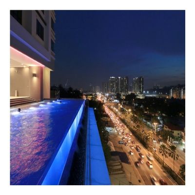 Piscinas Piscinas e spas Transparente Fibra de vidro Mosaico painéis acrílicos com iluminação LED