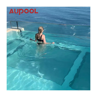 piscina folha de vidro acrílico Aupool 50Mm cilindro de túnel para Resort Garden House