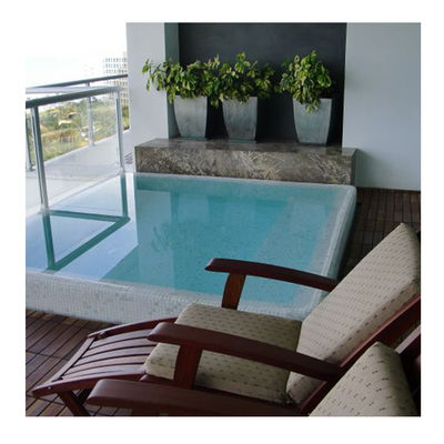 Folha de vidro acrílico de 50 mm personalizada de alta transmissão de luz para piscina e aquário