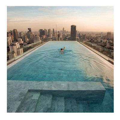 Folha de vidro acrílico de 50 mm personalizada de alta transmissão de luz para piscina e aquário