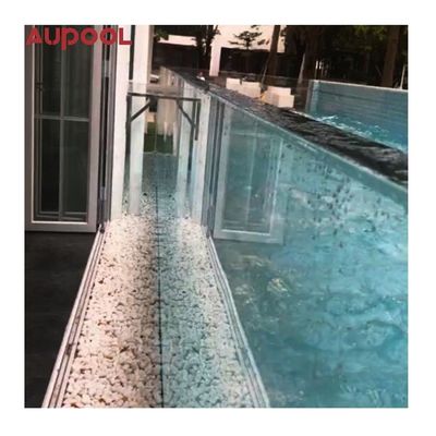 Capa elétrica automática de 36 V para piscina Design Painéis de vidro acrílico transparente