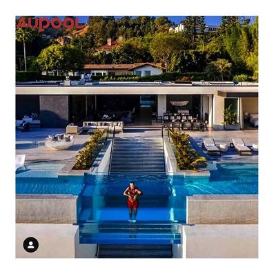Capa elétrica automática de 36 V para piscina Design Painéis de vidro acrílico transparente