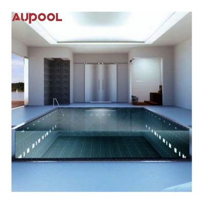 Janela de piscina acrílica pré-fabricada exterior com proteção UV e design de transbordamento
