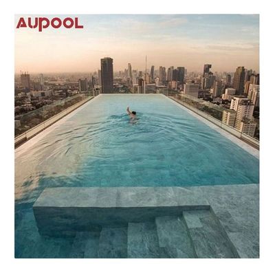 Container de piscina Folha de plexiglás acrílico para design de piscina infinita ao ar livre