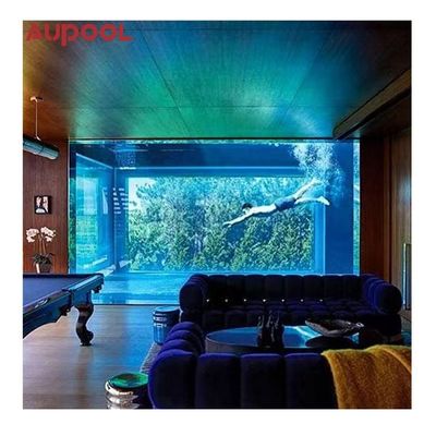 Piscina exterior pré-fabricada Acrílica Luxúria Plexiglás Estrutura de aço Piscina