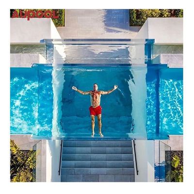 Instalação fácil Piscina Modular Prefabricada Parede Janela Piscina Acrílica para Design Moderno