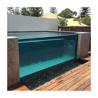 80MM espessura clara acrílica piscina parede tamanho personalizado painel de vidro transparente