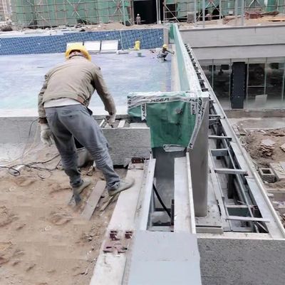 80MM espessura clara acrílica piscina parede tamanho personalizado painel de vidro transparente