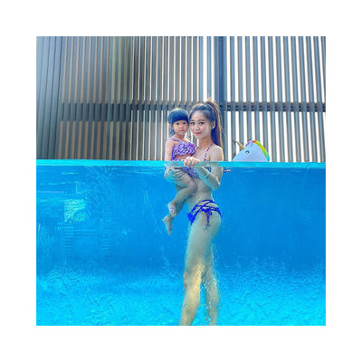 Tamanho personalizado piscina acrílica para hotéis modernos 50mm espessura piscina acrílica clara