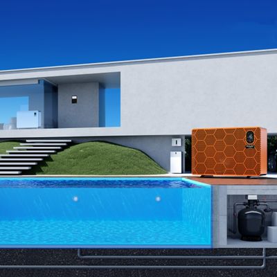 Serviço de corte Aupool Vila de vidro transparente de lado piscina para quintal do hotel