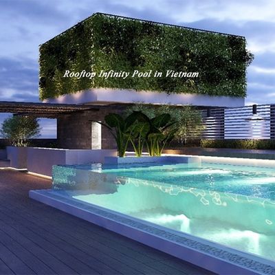 Piscina de acrílico transparente e versátil para a família
