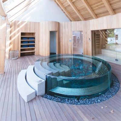 Panela de vidro acrílico personalizado do hotel Piscina de fibra de vidro com 100% de PMMA Aupool virgem