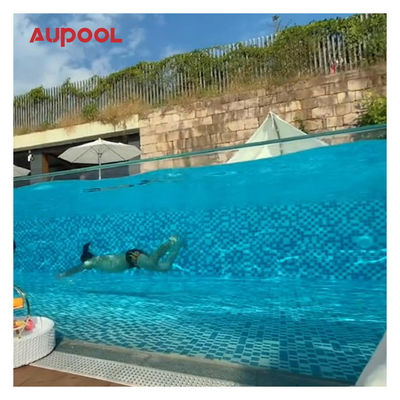 Piscina de fibra de vidro com bordo de bronzeamento de tamanho personalizado