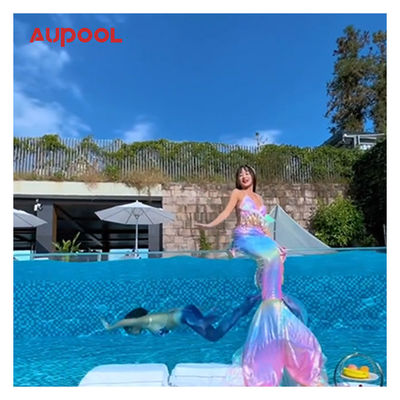 Piscina de fibra de vidro com bordo de bronzeamento de tamanho personalizado
