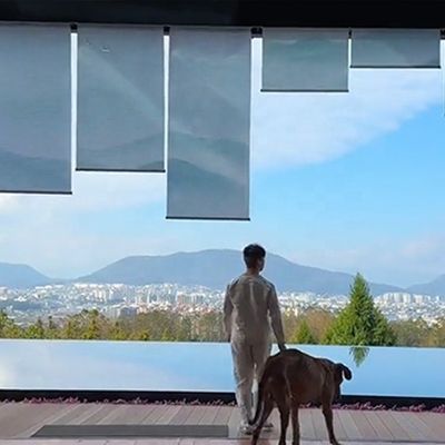Container de parede de piscina acrílica transparente para instalação ao ar livre