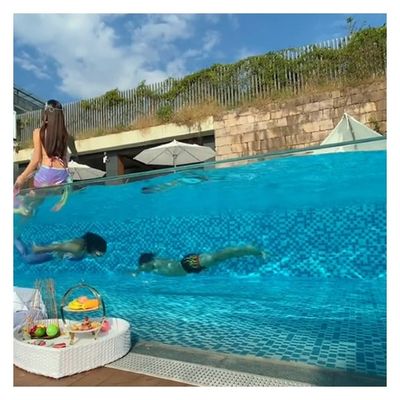 Piscinas Piscina exterior Vidro espesso Transparente Folha de plástico Acrílico Piscina
