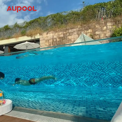 Transparente 100Mm Piscina Parede de fundo e painel lateral para piscina de Aupool