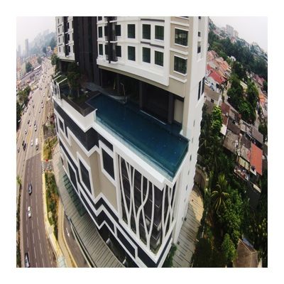 Folha acrílica de alta dureza de superfície para a piscina em cima do solo Embaixada Jardins Sky Pool