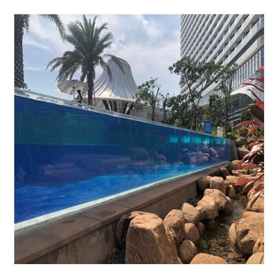 Janela de piscina acrílica por OEM para luxo de fora de papel PMMA fundido