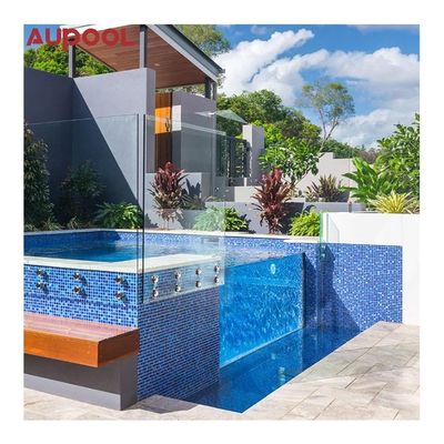 Fibra de vidro acrílica acima do solo piscina para experiência de oceanário de luxo ao ar livre