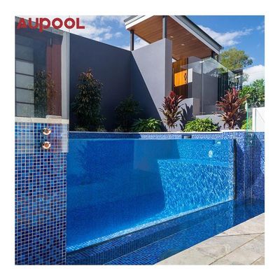 Fibra de vidro acrílica acima do solo piscina para experiência de oceanário de luxo ao ar livre