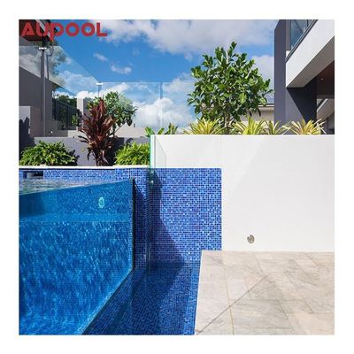 Fibra de vidro acrílica acima do solo piscina para experiência de oceanário de luxo ao ar livre