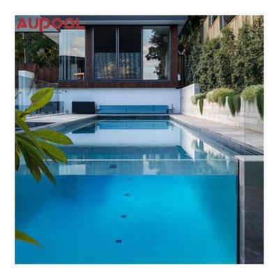 Piscina de vidro acrílico de alta dureza de superfície em contentor de transporte pré-fabricado