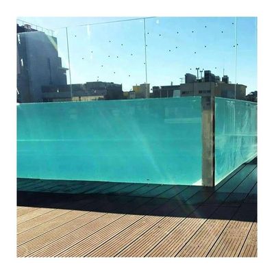 Parede de janela espessa acima do solo piscina acrílica com alta transmissão de luz 93%